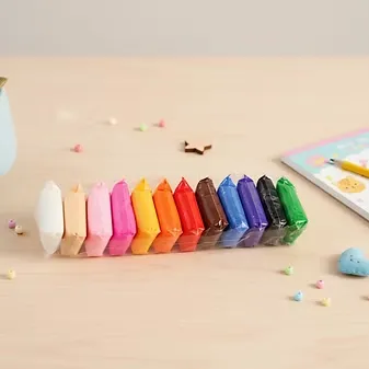 ?? ARY Dry Clay 12 Pcs Set | Soft, Colorful & Non-Toxic Modeling Clay for Kids