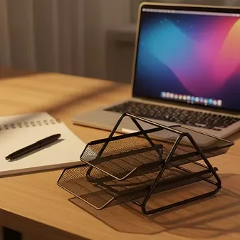 ??? Premium Two-Story Metal Letter Tray ? Organize Your Desk in Style!