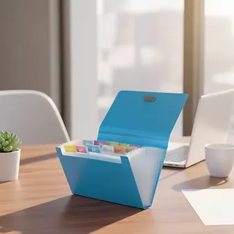 A4 Expanding File Bag with Elastic | Multi-Pocket Document Organizer | Durable