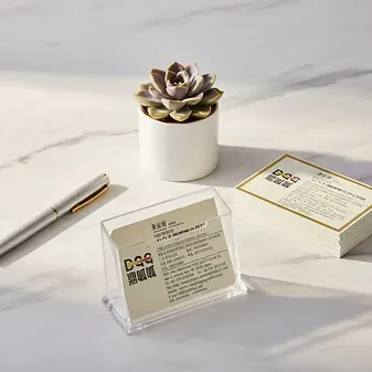 DG-020 Transparent Acrylic Business Card Holder |Elegant & Durable Desk Organize