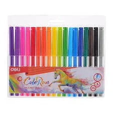Deli Ec10013 Felt Pen 18 Color | Premium Quality