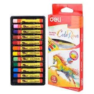 Deli Ec20200 Oil Pastels 12 Color | Durable Design