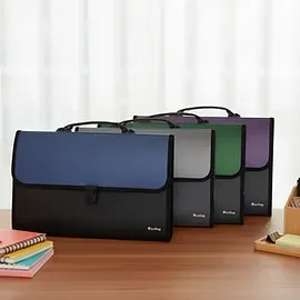 Expanding File Bag EF-12B | Multi-Pocket Document Organizer | Premium Quality