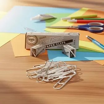 Gem Clip 50MM Silver Round | Strong & Durable Paper Clips | 10 Packs in a Box