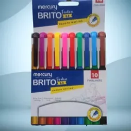 Premium Brito Fineliner 10 Color Writing Instrument