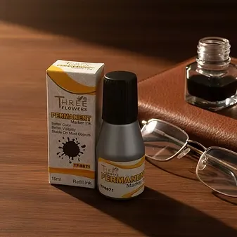 Three Flowers Permanent Marker Ink TF-9871 | 15ml Refill Ink | Better Color