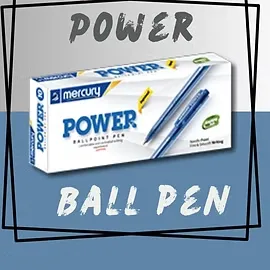 Premium Ball Pen Mercury Power Writing Instrument (Black)