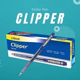 Premium Dollar Clipper Ball Pen Writing Instrument (Black)