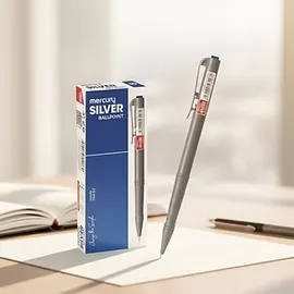 Premium Siball Pen Mercury Siver Writing Instrument (Black)