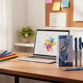 Deli Eg51-Bl Upal Gel Penbox | Customer Favorite (Black)