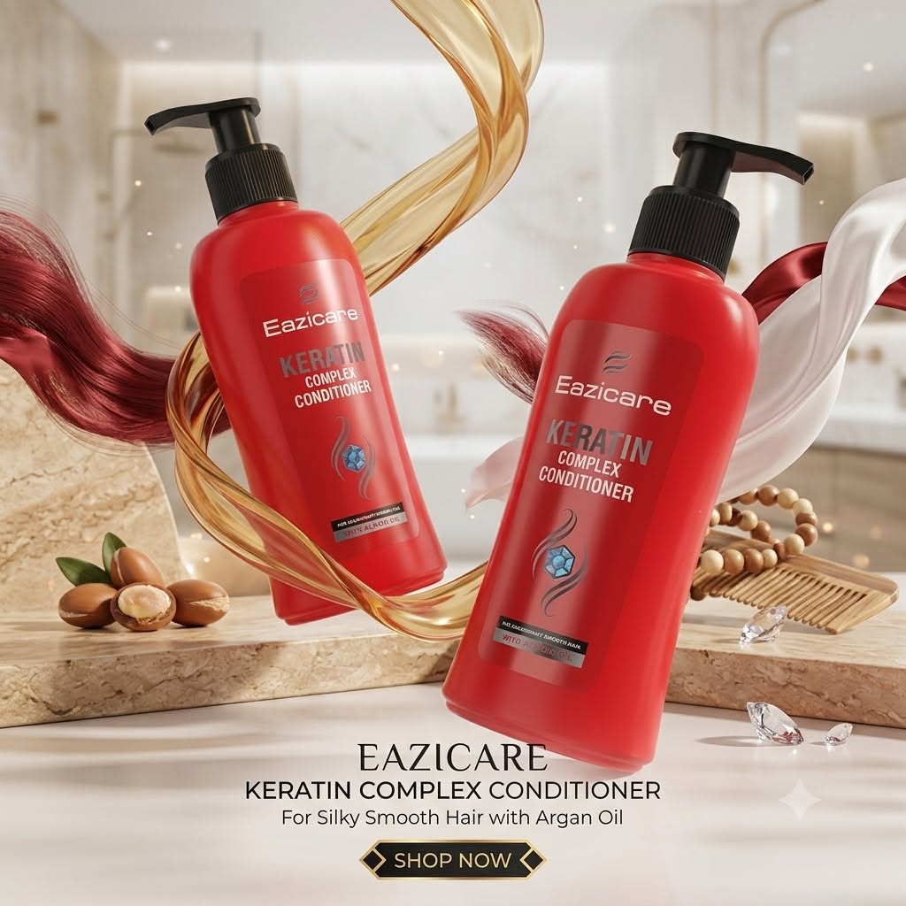 Eazicare Keratin Complex Conditioner - Deep Conditioning & Nourishing Formula for Luxuriously Smooth Hair with Almond Oil