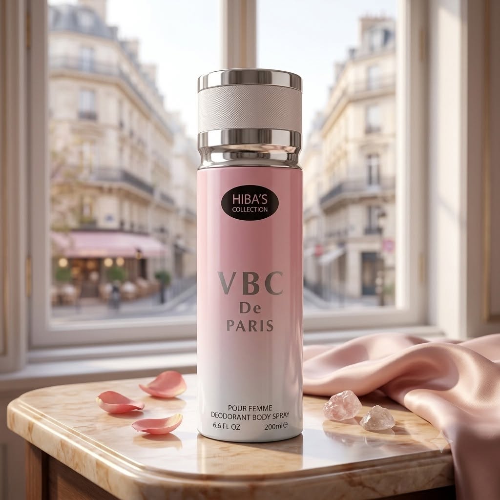 Hiba's Collection VBC De Paris Deodorant Body Spray For Femme - Long Lasting Luxury Fragrance & All-Day Freshness Performance For Women