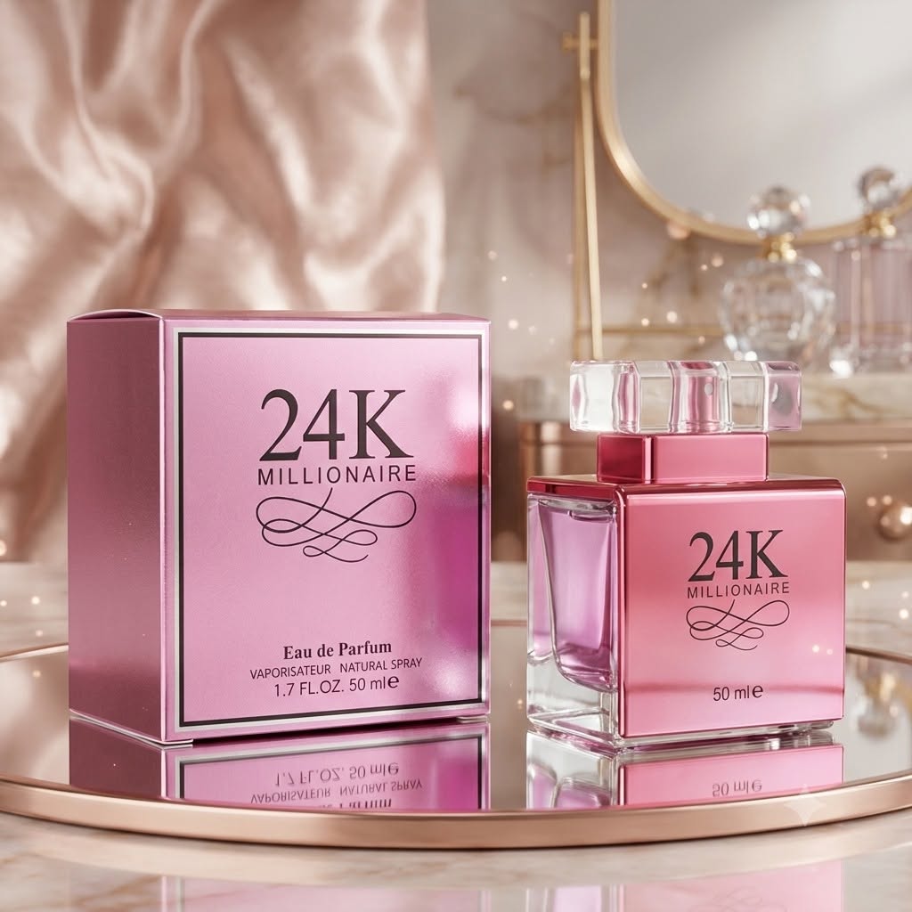 24K Millionaire Eau De Parfum For Women - Premium Vaporisateur Natural Spray - Long-Lasting Luxury Elegant Fragrance