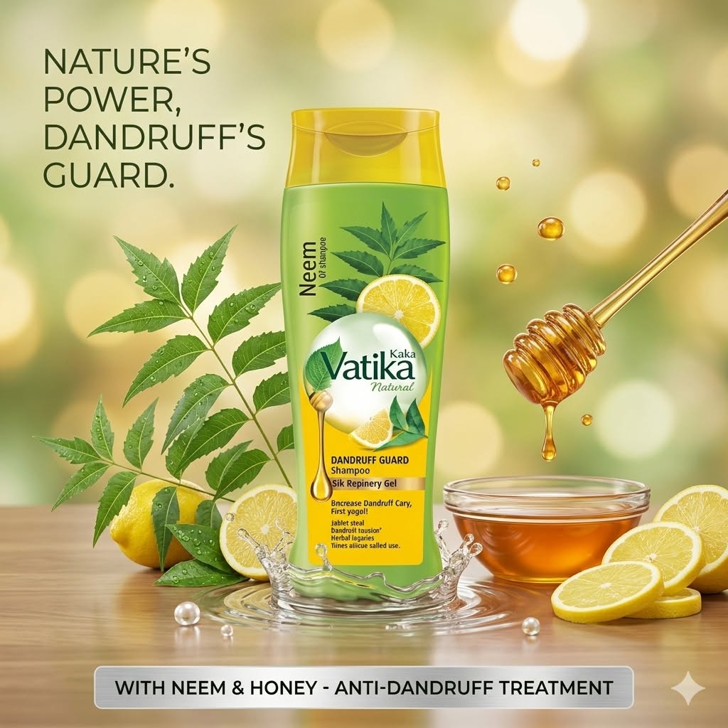 Vatika Naturals Dandruff Guard Shampoo - Neem & Lemon Anti-Dandruff Formula with Nourishing Oils for Flawless Clean Hair