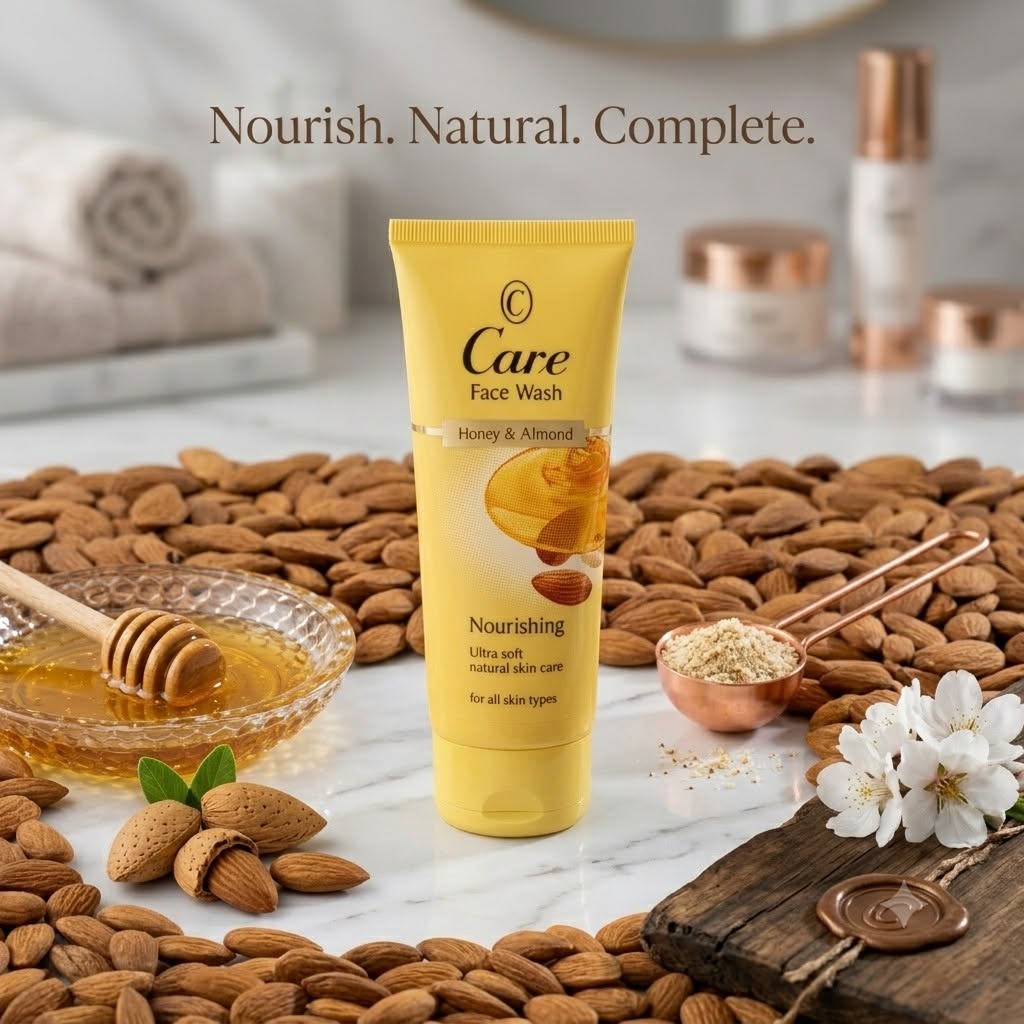 C Care Face Wash - Honey & Almond | Nourishing & Ultra Soft Natural Skin Care | For All Skin Types - 100ml