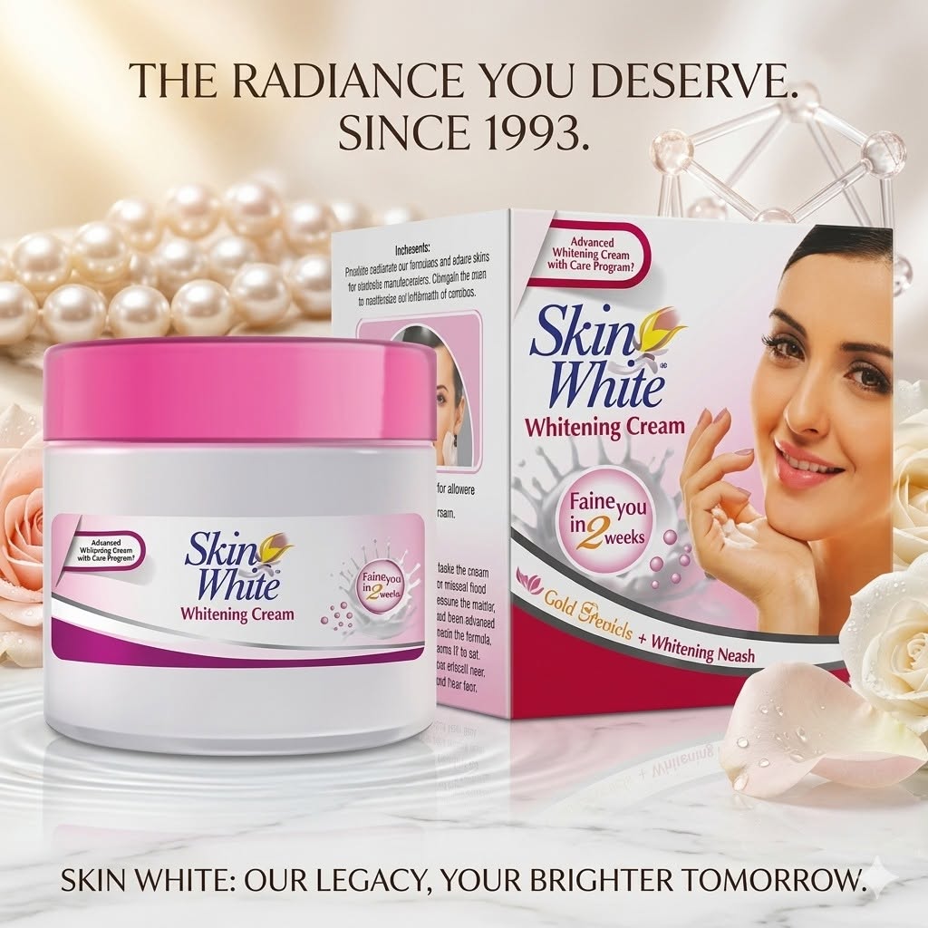 Skin White Advanced Whitening Cream – Original Fast-Acting Glow Formula For Radiant, Fair & Even-Toned Complexion | Premium Spot-Correction Day & Night Cream