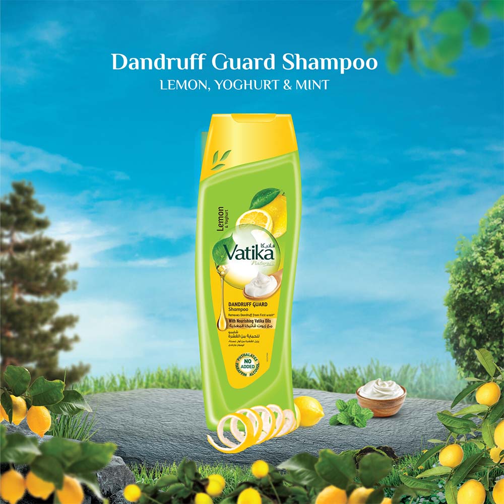 Vatika Natural Dandruff Guard Shampoo – Anti-Dandruff Treatment Infused with Neem, Lemon & Honey | Deep Cleansing & Scalp Purifying Formula for Flawless, Healthy Hair