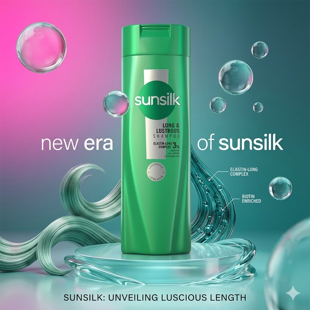 Sunsilk Long & Lustrous Shampoo – 3% Elastin-Long Complex for Strong, Luscious Long Hair