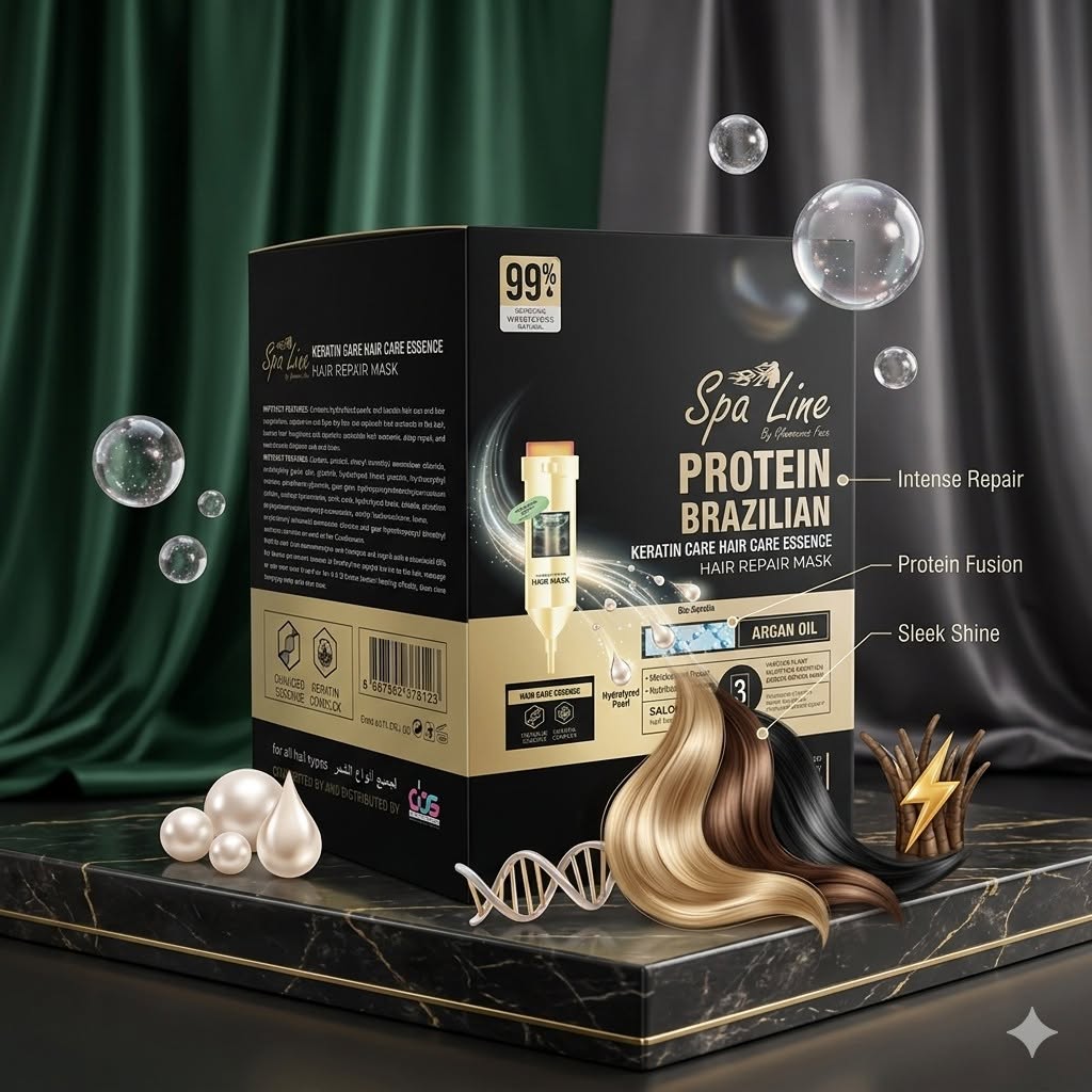 Glamorous Face Spa Line Protein Brazilian Keratin Care Hair Repair Mask – 1000ml Large Value Pack